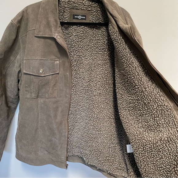 Patriotic Marines Leather Jacket Faux Sherpa Lined Bradford Exchange Military XL - Picture 7 of 14